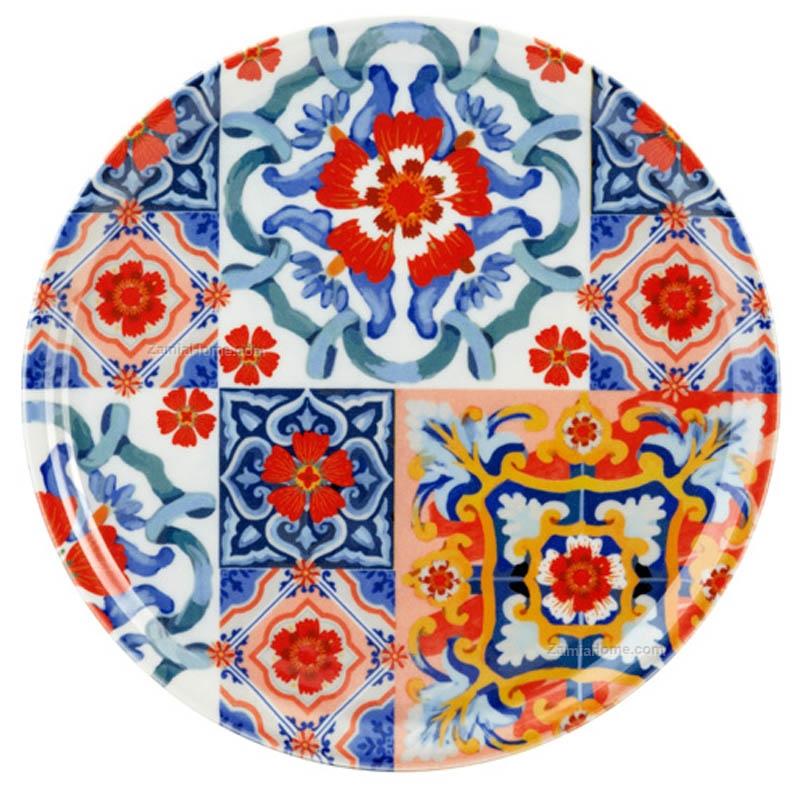 Pizza plates set flora