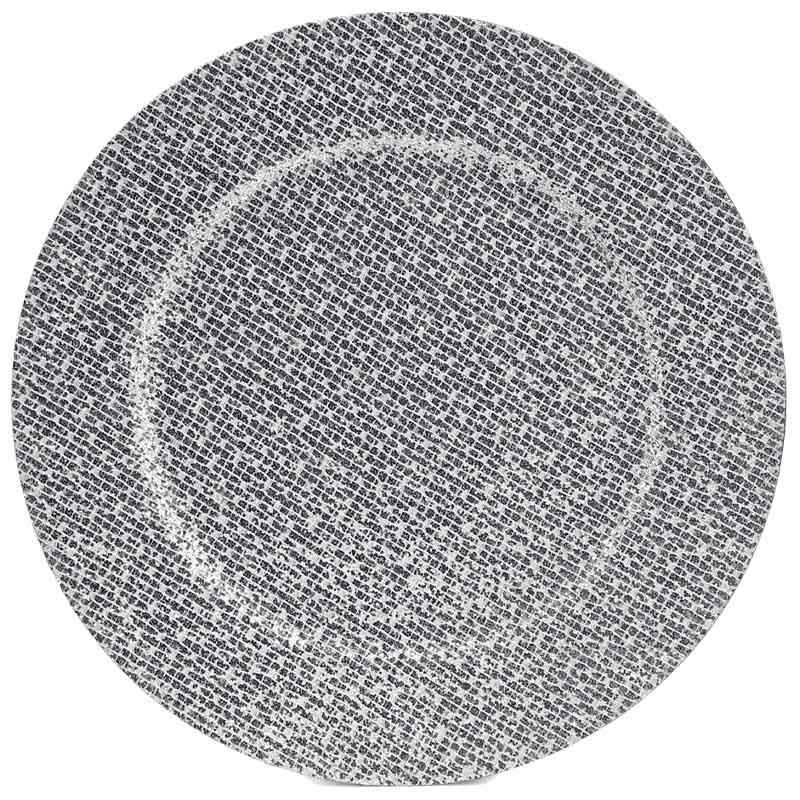 Sottopiatto glitter argento
