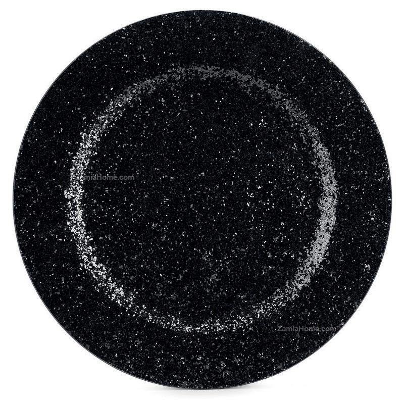 Sottopiatto glitter nero