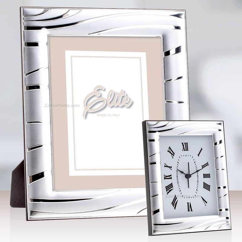 Cornice Ovale SWTHONY 12,7x17,8 Cm | Argento Con Vetro Frontale In Vetro | Portafoto Da Tavolo Moderna | Decorazione Casa