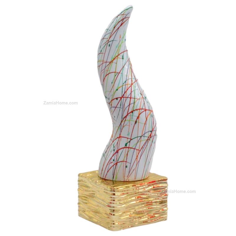 Corno su base quadrata oro