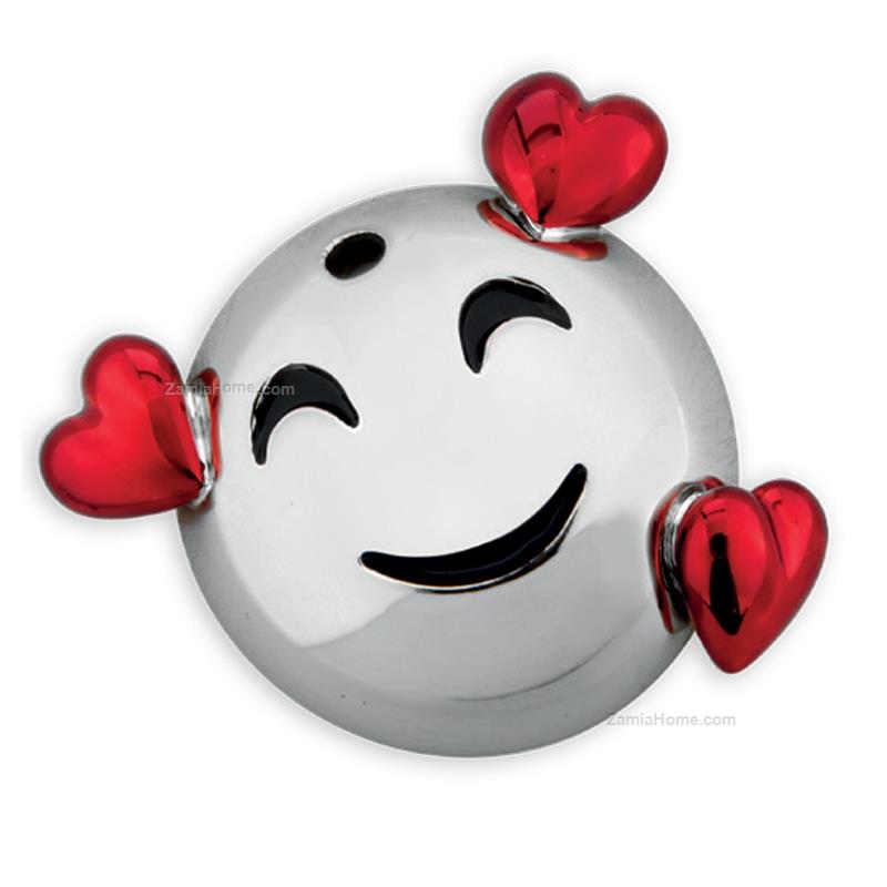 Ciondolo emoji smile con cuori