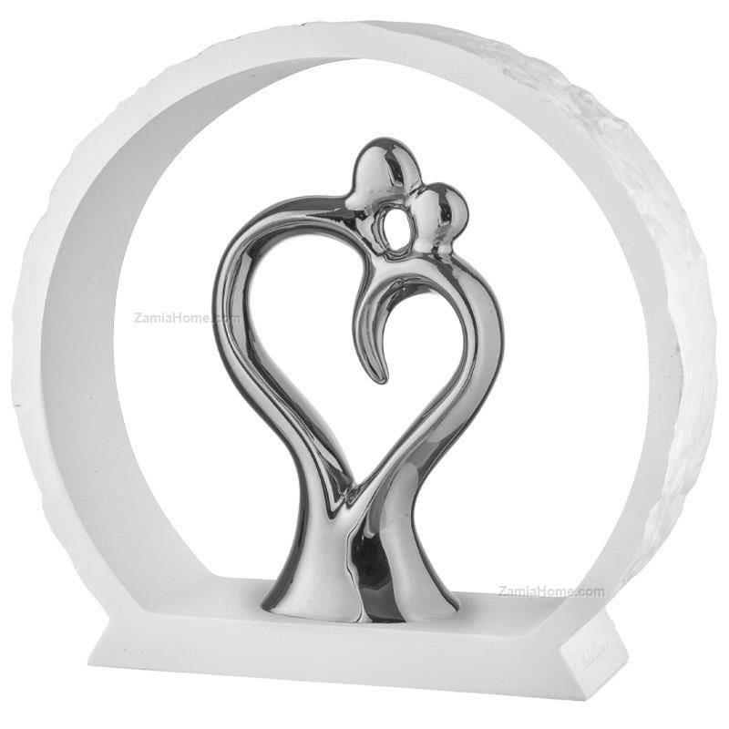 Heart shape couple white base