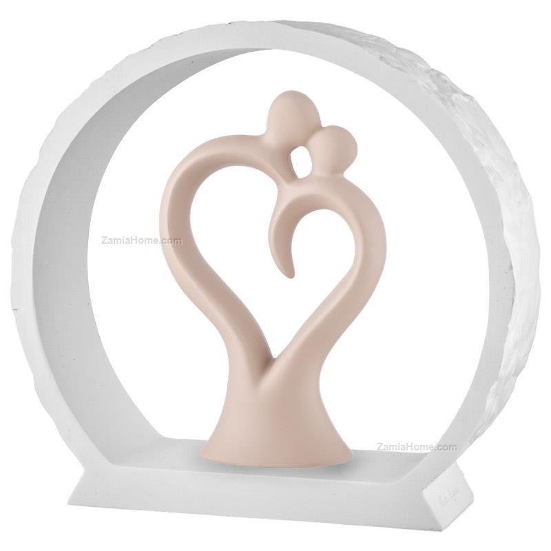 Heart shape couple white base