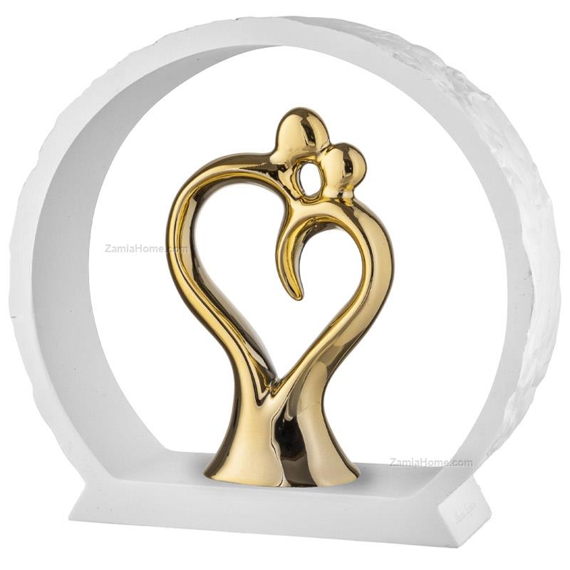 Heart shape couple white base