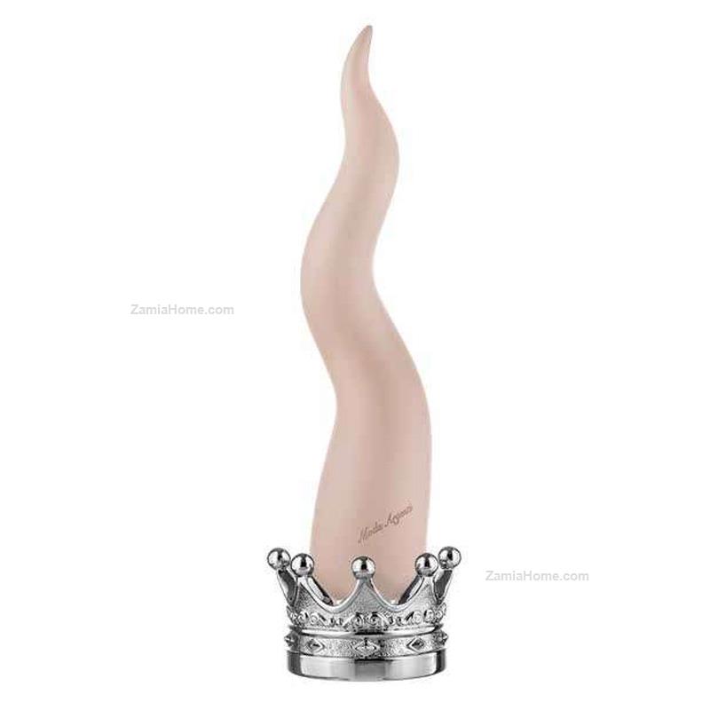 Lucky horn with silver base