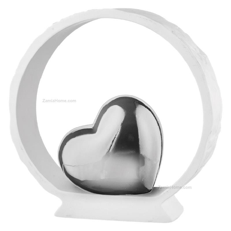 Heart on white base
