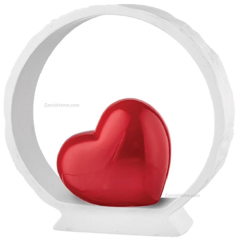 Cuore su base bianca