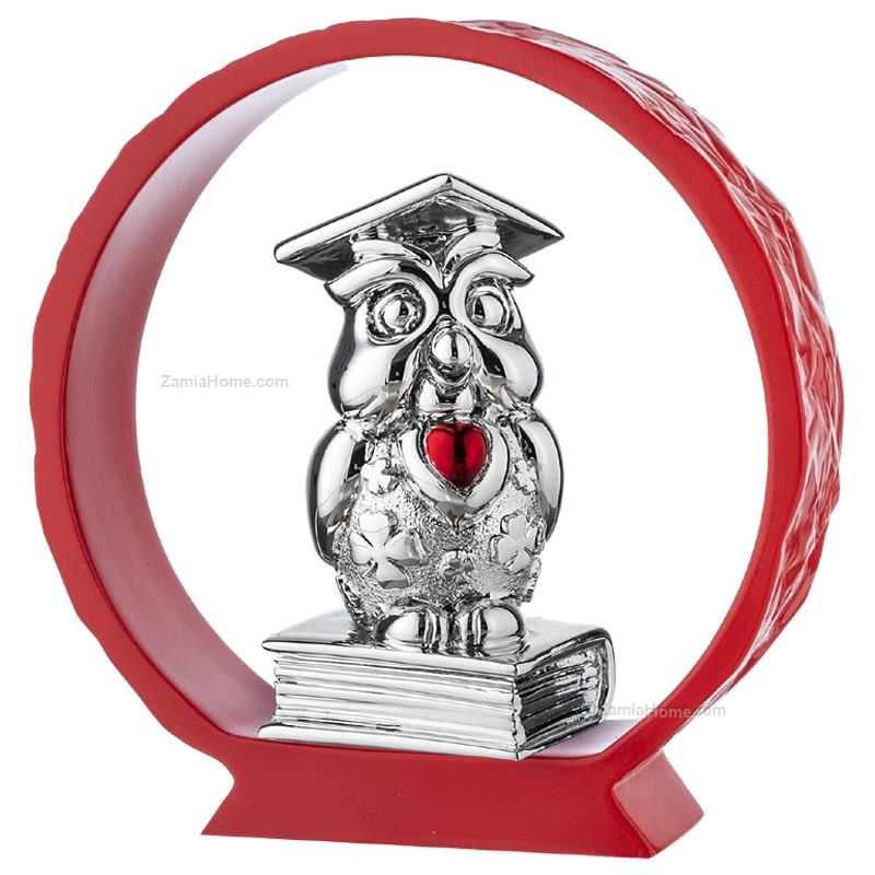 Graduation owl on red base