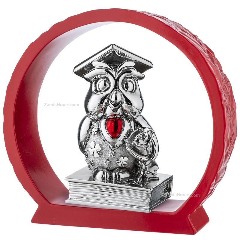 Graduation owl on red base
