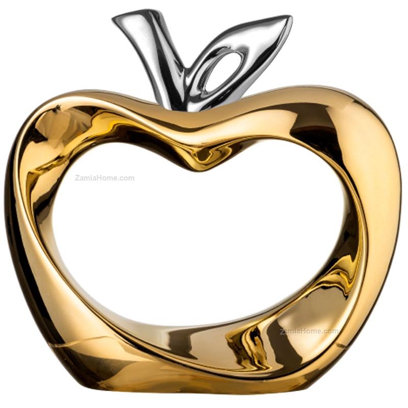 Golden stylized apple