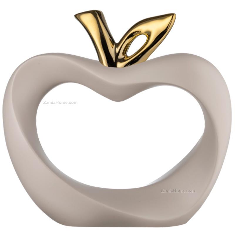 Dove grey stylized apple