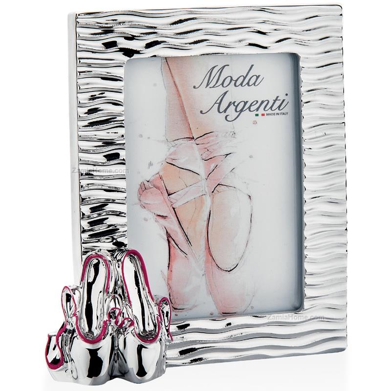 EDZARD Barletta Cornice Portafoto 10x15 Cm: Argento Anti-Ossidazione, Retro In Velluto, 2 Ganci