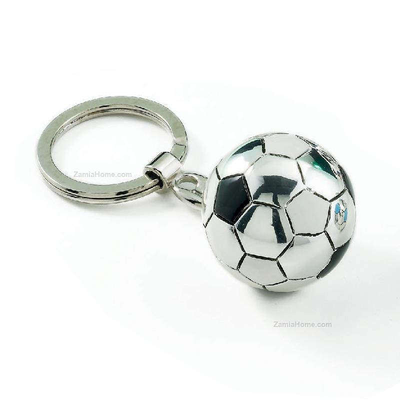 Portachiavi pallone da calcio moda argenti diam cm 4 juventus portachiavi  st187/mj resine argentate portachiavi