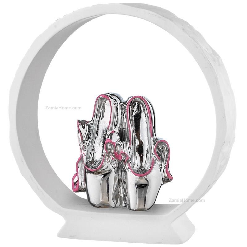 Ballerina shoes on white base