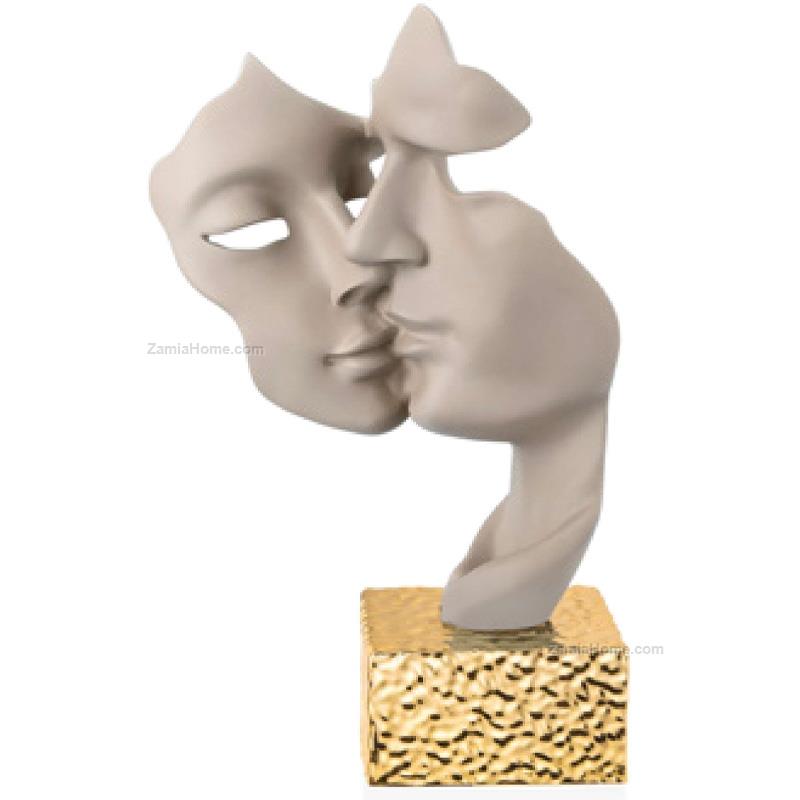 Scultura maschere base oro