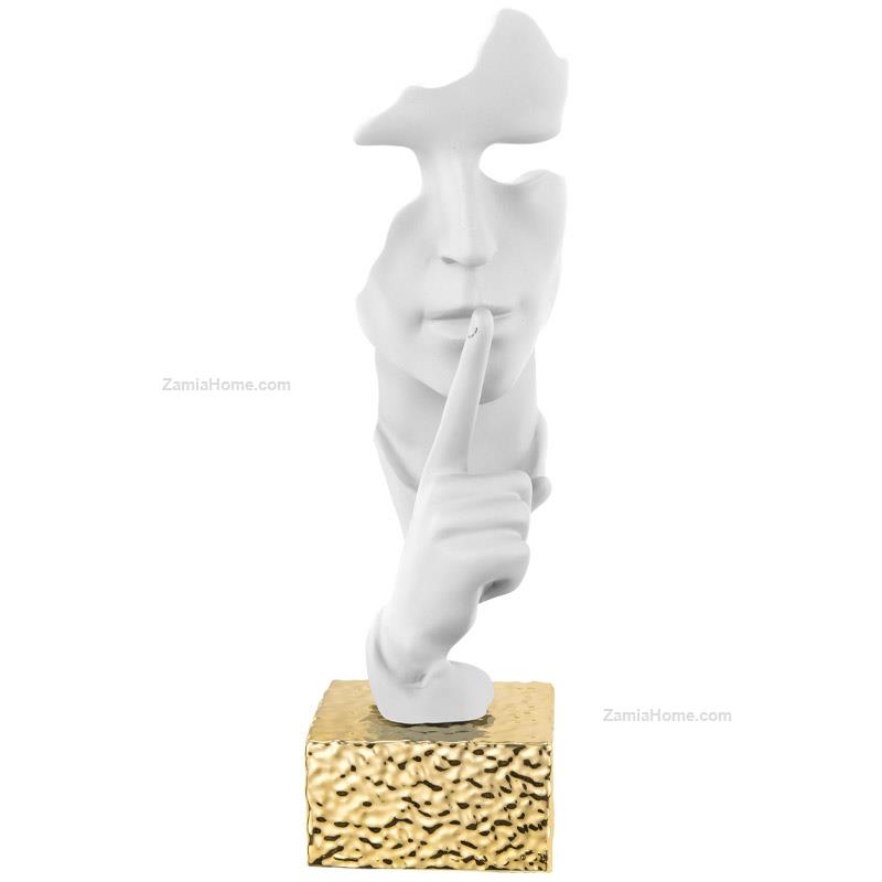 Silence sculpture golden base
