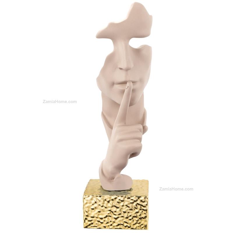 Silence sculpture golden base