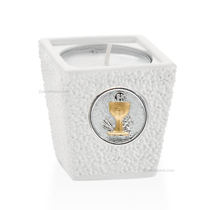 Vasetto porta candela comunione