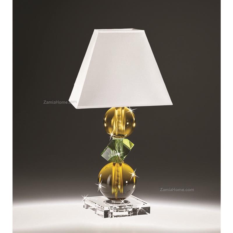 Colored crystal lamp