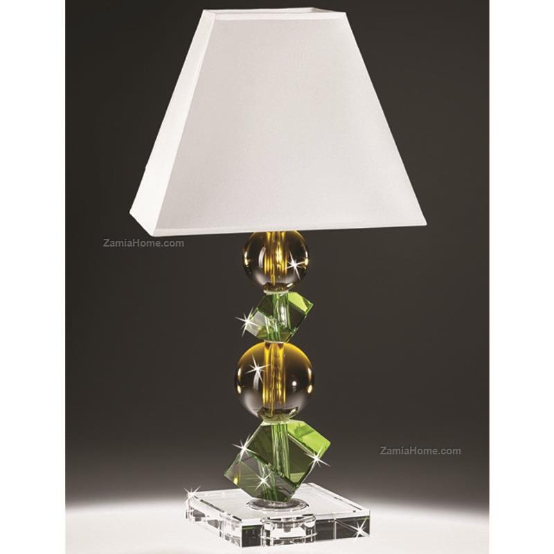 Colored crystal lamp