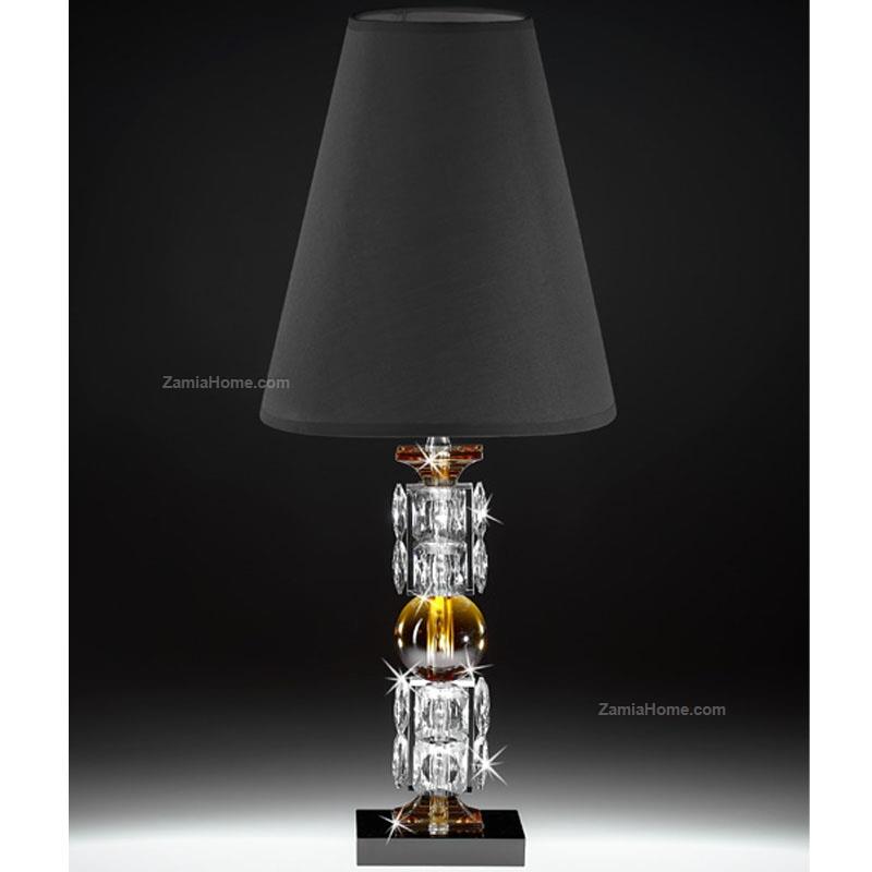 Colored crystal lamp