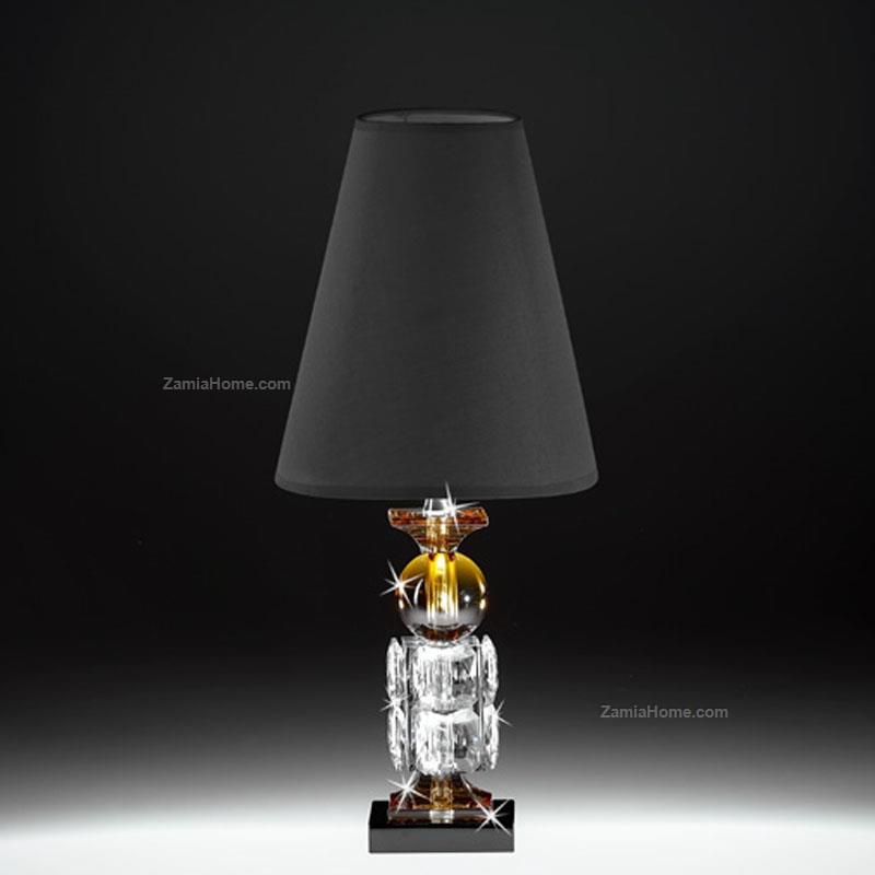Colored crystal lamp