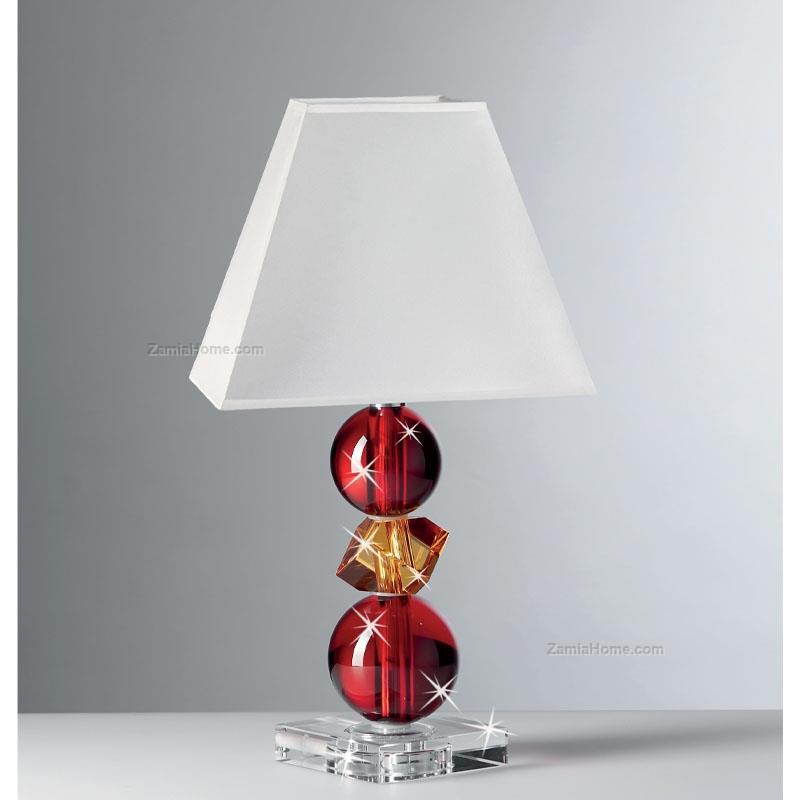 Lampada in cristallo colorato