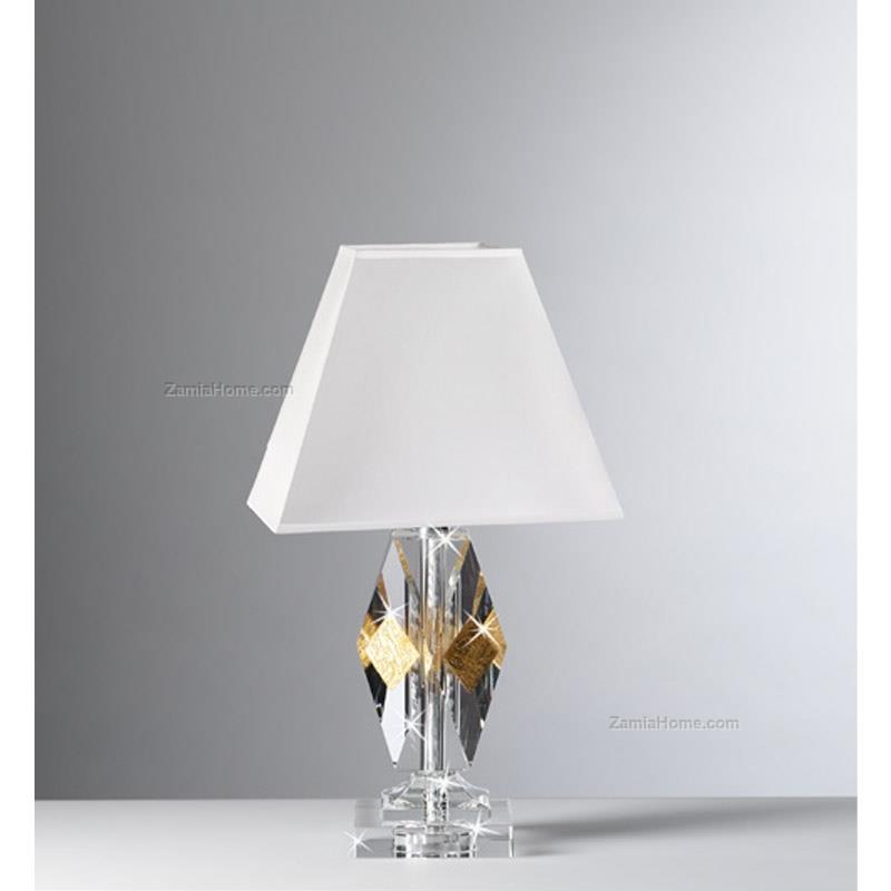 Decorated crystal lamp