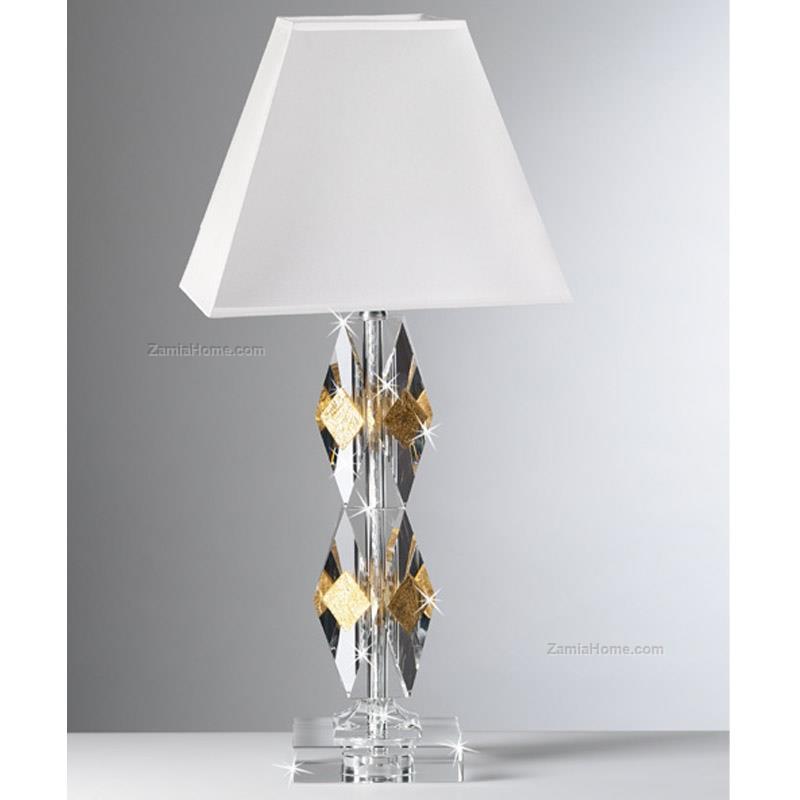 Decorated crystal lamp