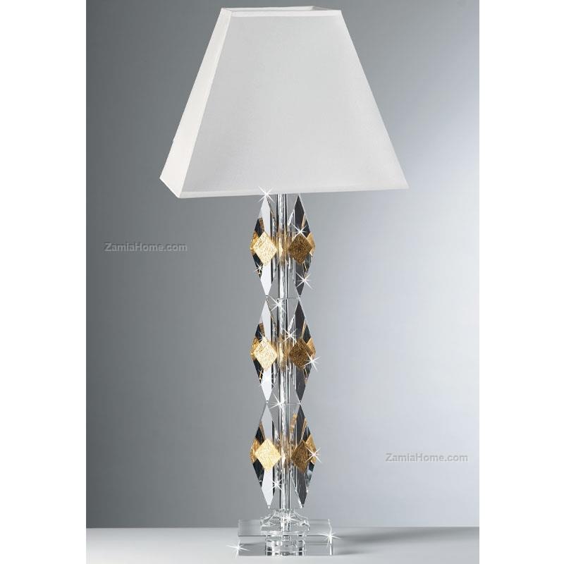 Decorated crystal lamp