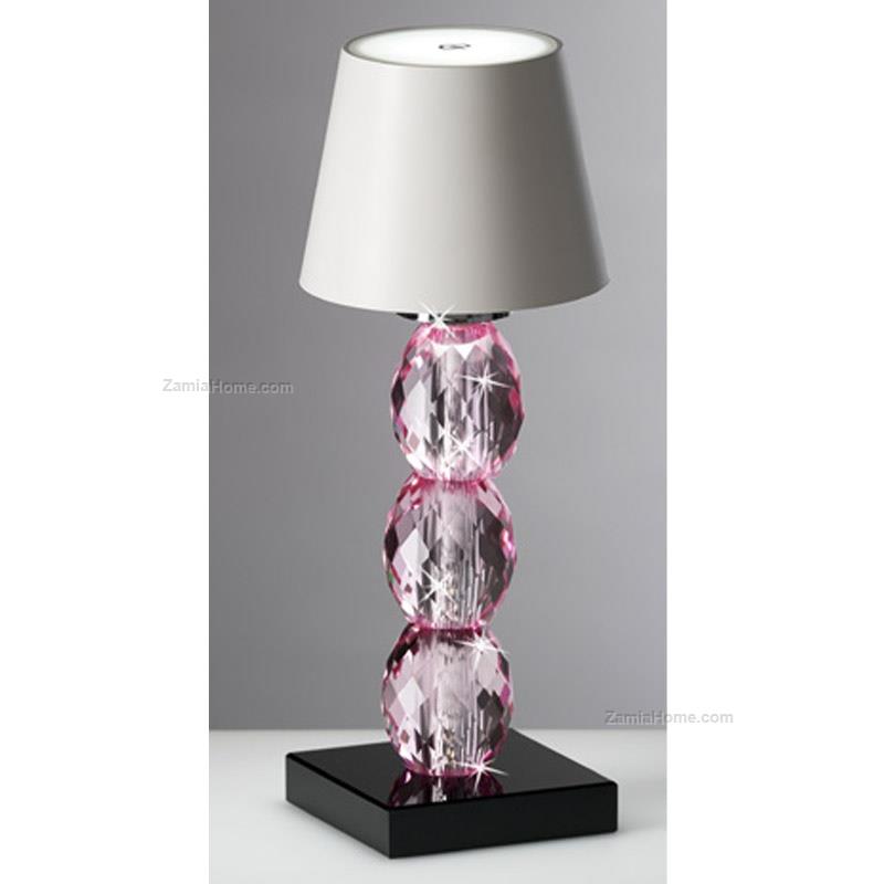 Pink crystal led lamp