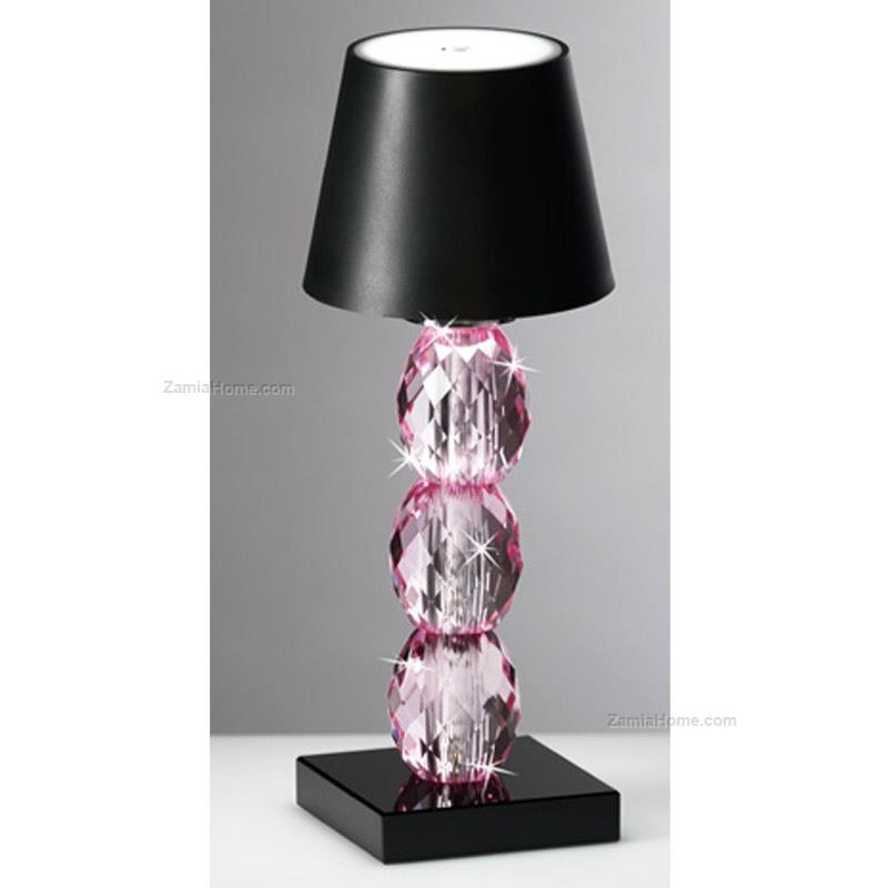 Pink crystal led lamp