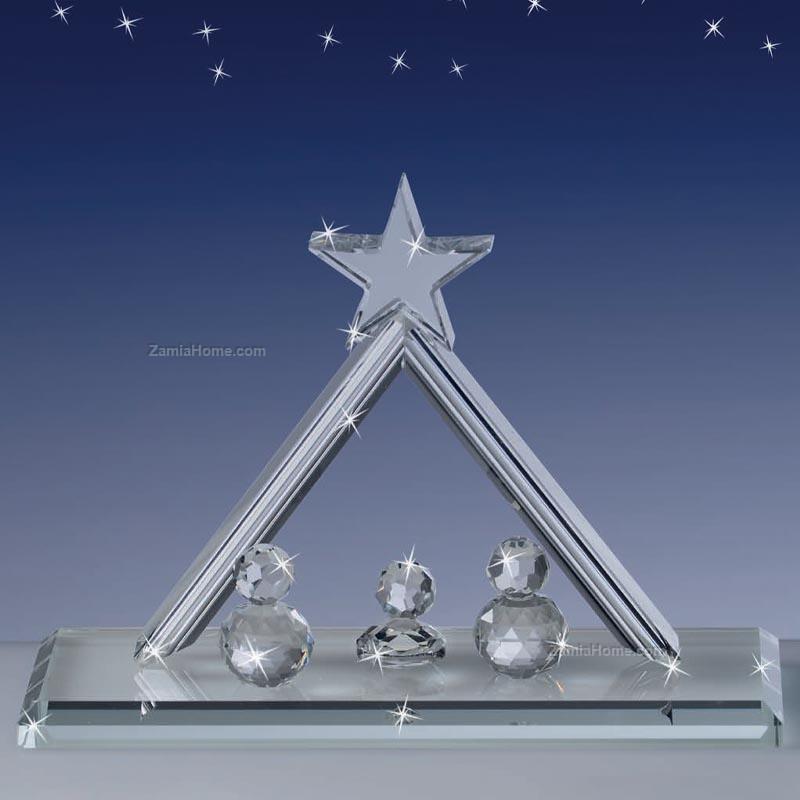 Crystal nativity scene
