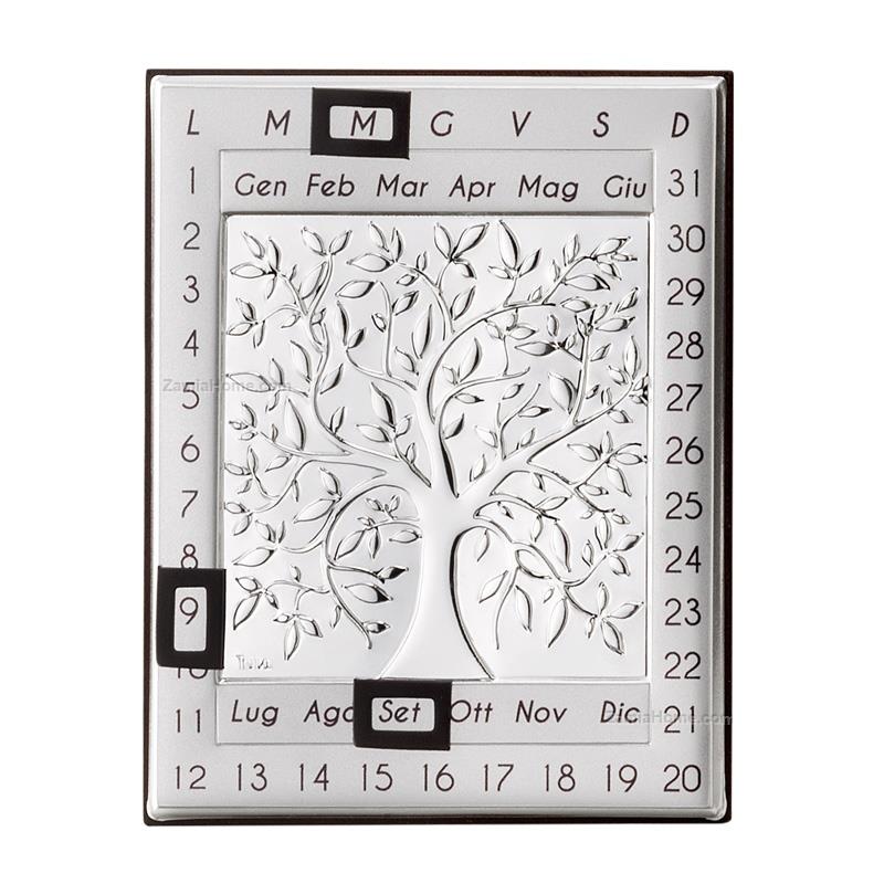 Calendario perpetuo thilia argenti cm 11x14 argento cm452616