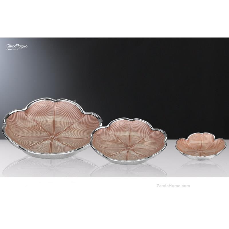 Bowl cloverleaf pearly powder