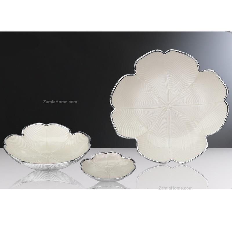 Bowl cloverleaf mother of pearl