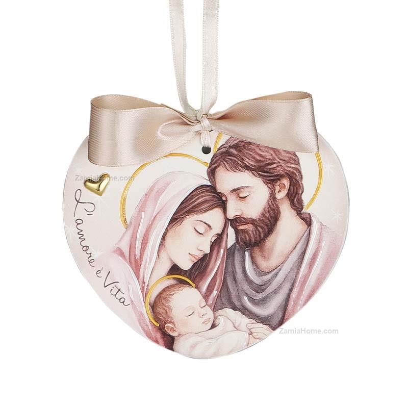 Medaglione culla sacra famiglia