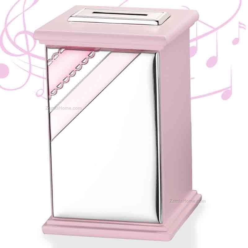Money bank with musical box