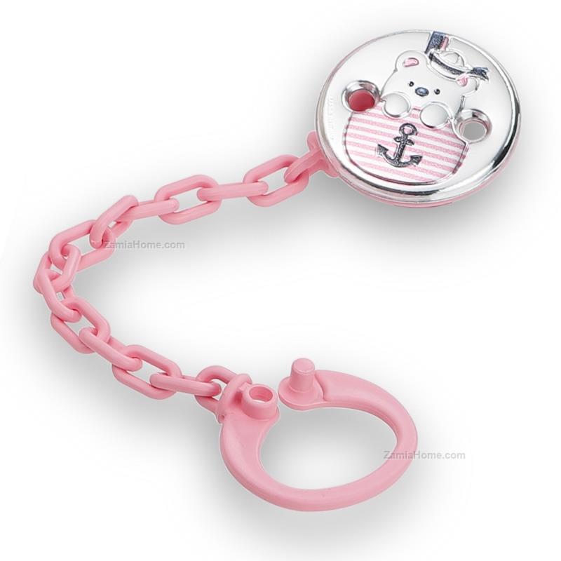 Rubber nipple brooch teddy bear