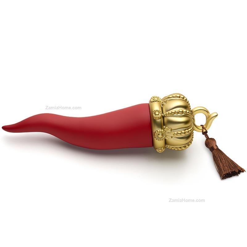 Red lucky horn with crown