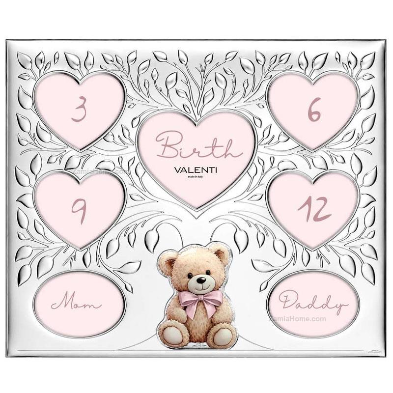 Birth photoframe teddy bear