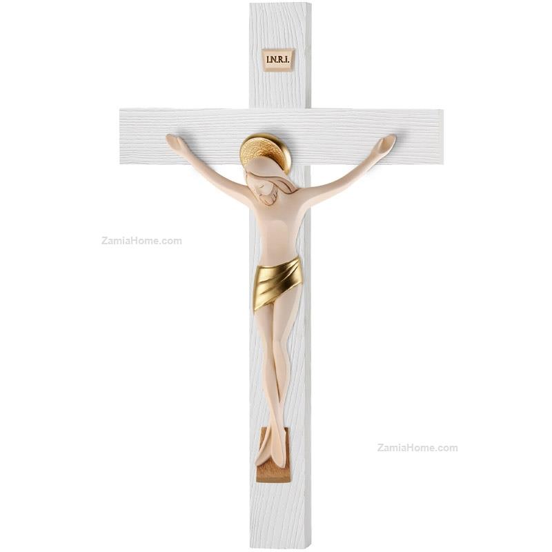 Resin and wood crucifix