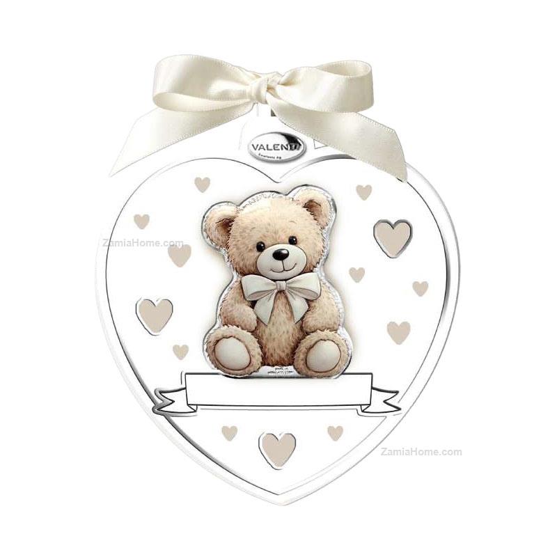 Cradle medallion teddy bear