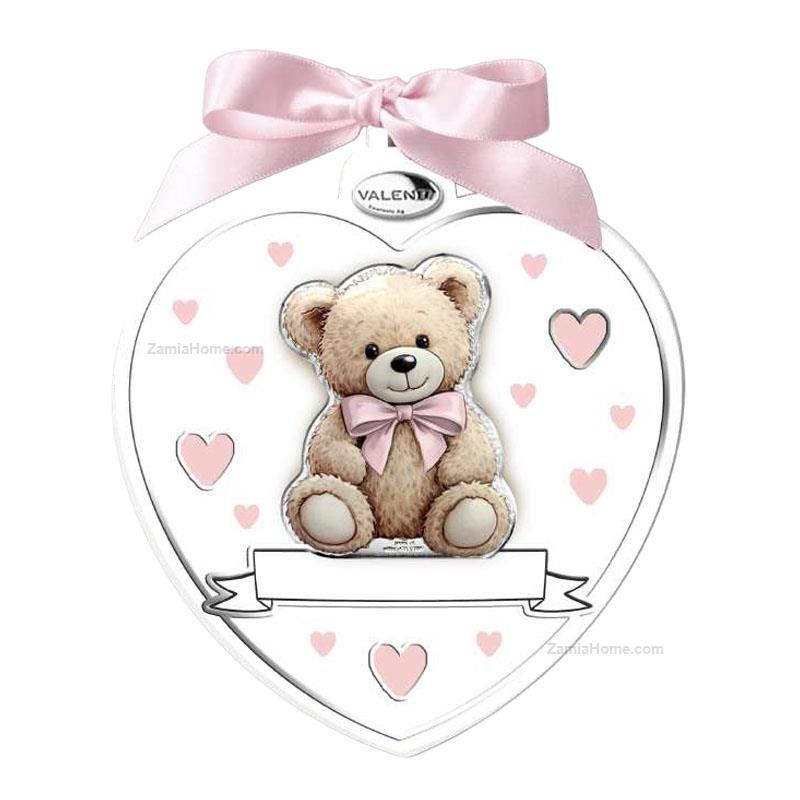 Cradle medallion teddy bear