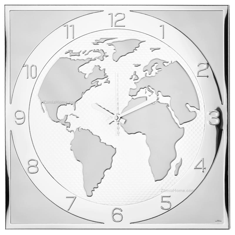 Wall clock planisphere