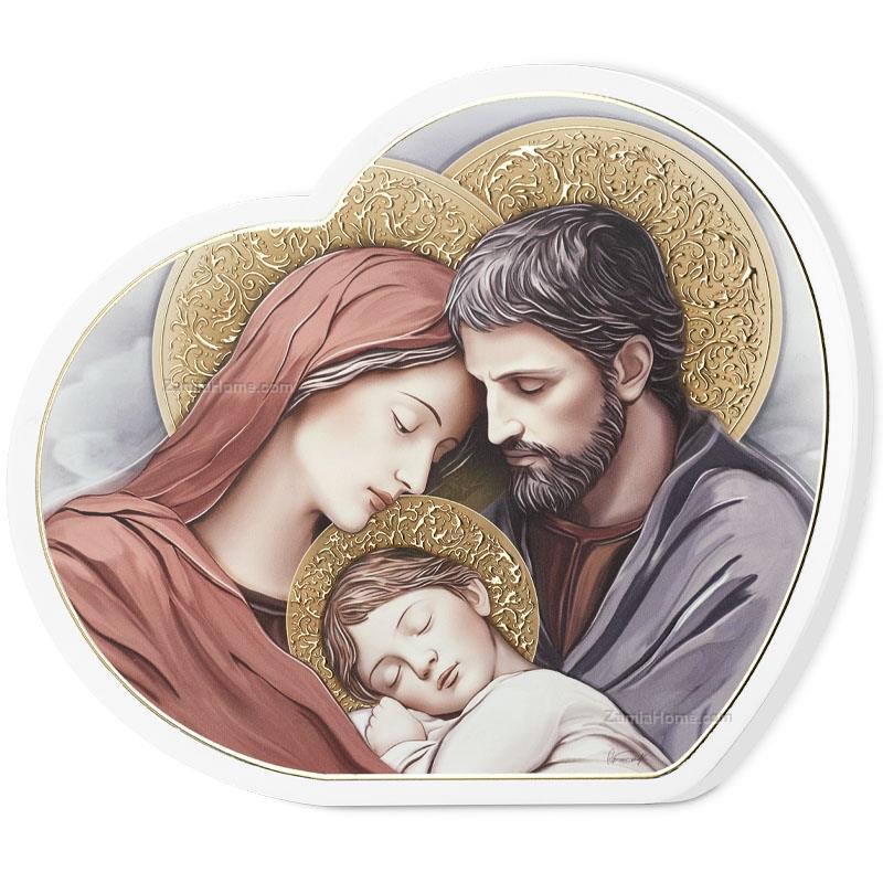 Pannello cuore sacra famiglia