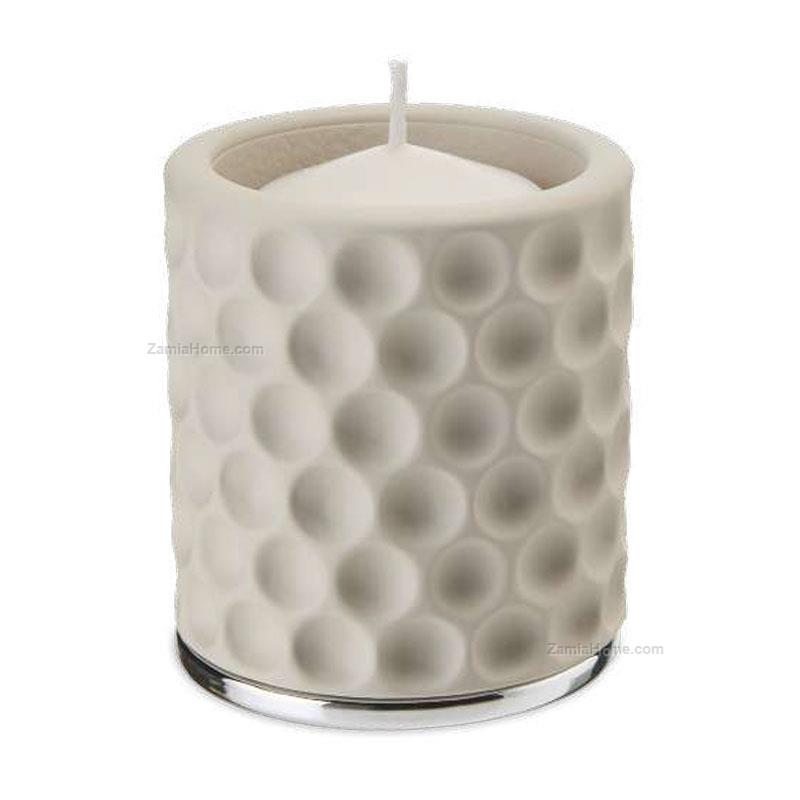 Candleholder with silver base