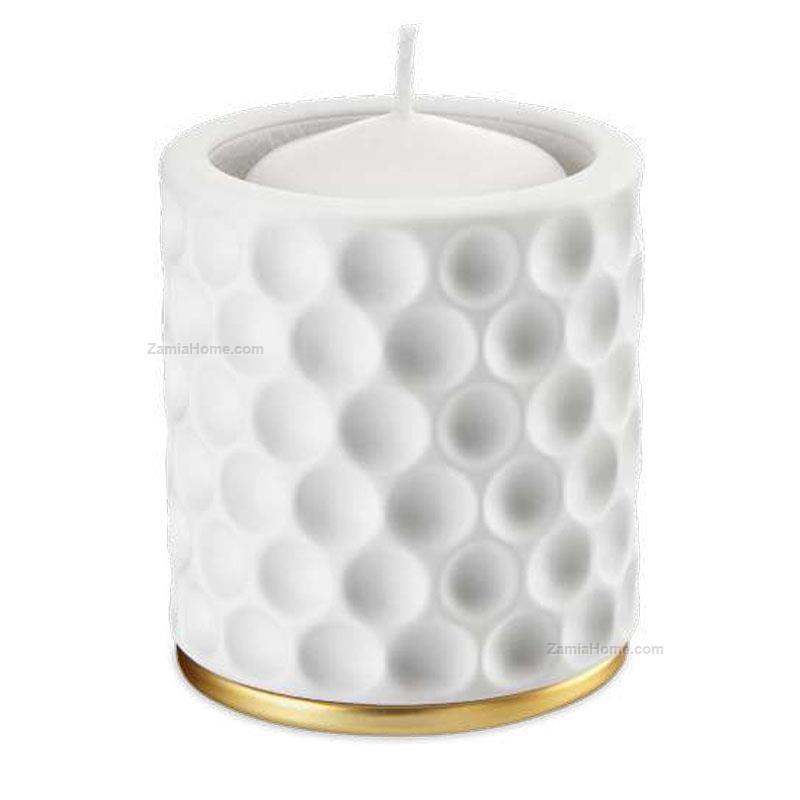 Candleholder with golden base