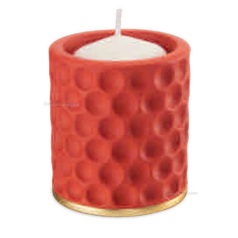 Candleholder with golden base